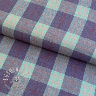 Viscosa con lino YARN DYED Square green