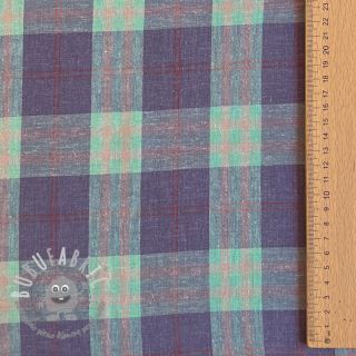 Viscosa con lino YARN DYED Square green