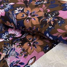 Felpa Flowers Mici brown digital print