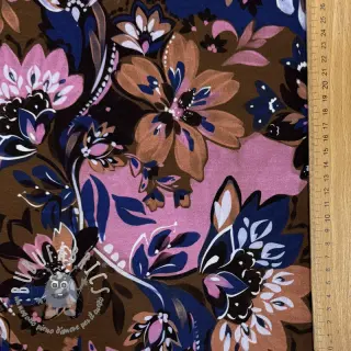 Felpa Flowers Mici brown digital print