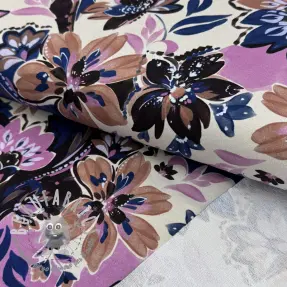 Felpa Flowers Mici ecru digital print
