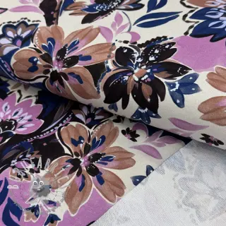 Felpa Flowers Mici ecru digital print