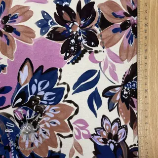Felpa Flowers Mici ecru digital print