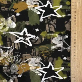 Felpa Graffiti army green digital print
