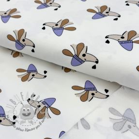 Felpa Dogs and hearts off white