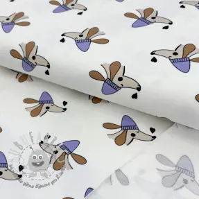 Felpa Dogs and hearts off white