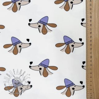 Felpa Dogs and hearts off white