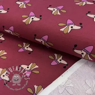 Felpa Dogs and hearts red