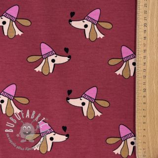 Felpa Dogs and hearts red