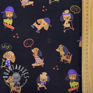 Jersey Dogs navy digital print