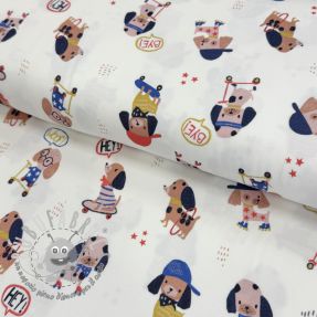 Jersey Dogs white digital print