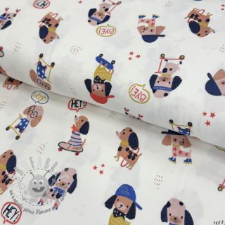 Jersey Dogs white digital print