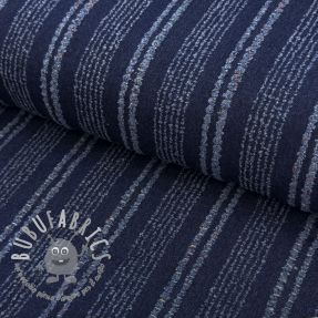 JEANS DENIM JACQUARD Disstresse stripes indigo