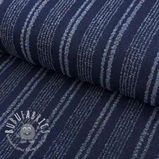 JEANS DENIM JACQUARD Disstresse stripes indigo