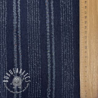 JEANS DENIM JACQUARD Disstresse stripes indigo