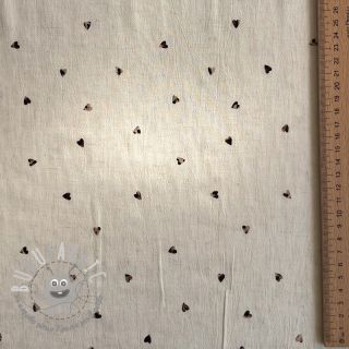 Viscosa con lino FOIL Hearts ecru