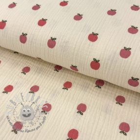 Mussola/Doppia garza Fruits apple natural