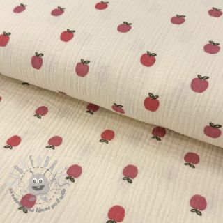 Mussola/Doppia garza Fruits apple natural