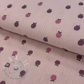 Mussola/Doppia garza Fruits apple soft rose