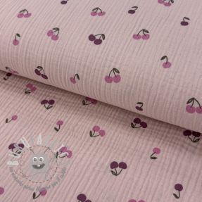 Mussola/Doppia garza Fruits cherry soft rose