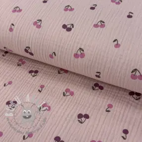 Mussola/Doppia garza Fruits cherry soft rose