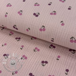 Mussola/Doppia garza Fruits cherry soft rose