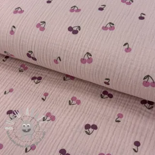 Mussola/Doppia garza Fruits cherry soft rose