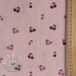 Mussola/Doppia garza Fruits cherry soft rose