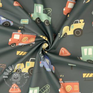 Raincoat fabric Vehicles army green