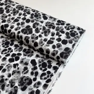 Viscosa SATIN Animal skin black digital print