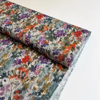 Viscosa SATIN Flowie Kin off white digital print