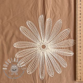 Tessuto di cotone EMBROIDERY Flowie cinnamon