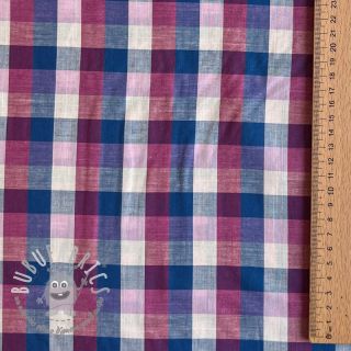 Tessuto di cotone YARN DYED Square cerise