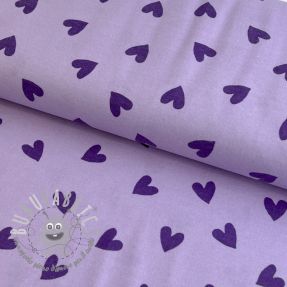 Tessuto di cotone FLANNEL Hearts lavender