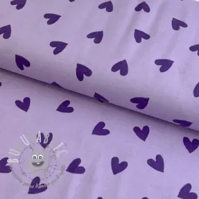 Tessuto di cotone FLANNEL Hearts lavender