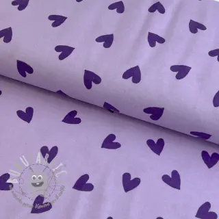 Tessuto di cotone FLANNEL Hearts lavender