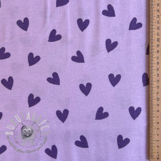 Tessuto di cotone FLANNEL Hearts lavender