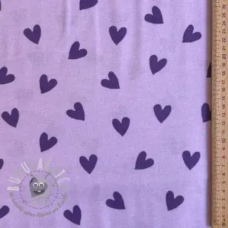 Tessuto di cotone FLANNEL Hearts lavender
