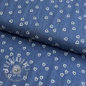 Tessuto di cotone JEANS Hearts