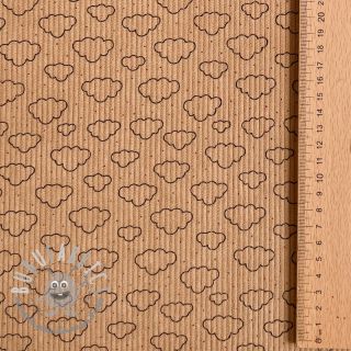 Velluto a coste STRETCH Little clouds sand