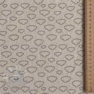 Velluto a coste STRETCH Little clouds light sand