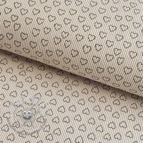 Velluto a coste STRETCH Little love light sand