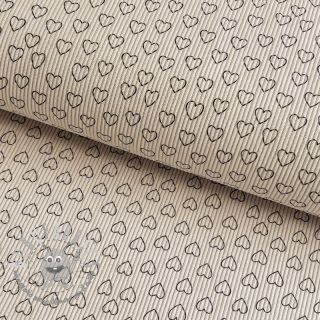 Velluto a coste STRETCH Little love light sand