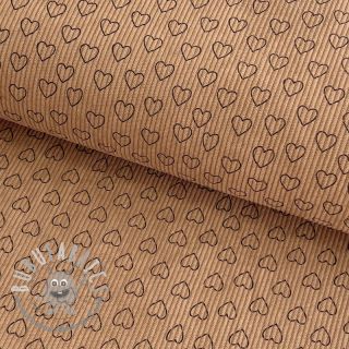 Velluto a coste STRETCH Little love sand