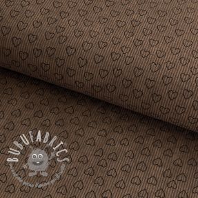 Velluto a coste STRETCH Little love taupe