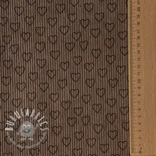 Velluto a coste STRETCH Little love taupe