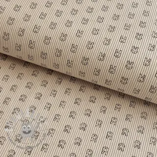 Velluto a coste STRETCH Little bunny light sand