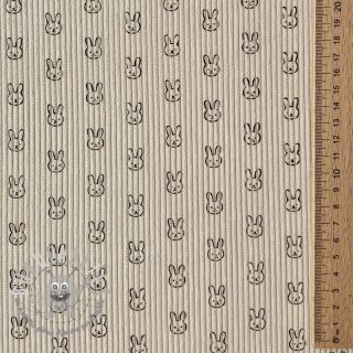 Velluto a coste STRETCH Little bunny light sand