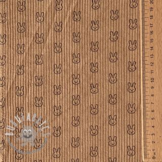 Velluto a coste STRETCH Little bunny sand