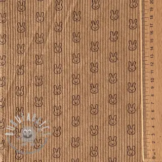 Velluto a coste STRETCH Little bunny sand